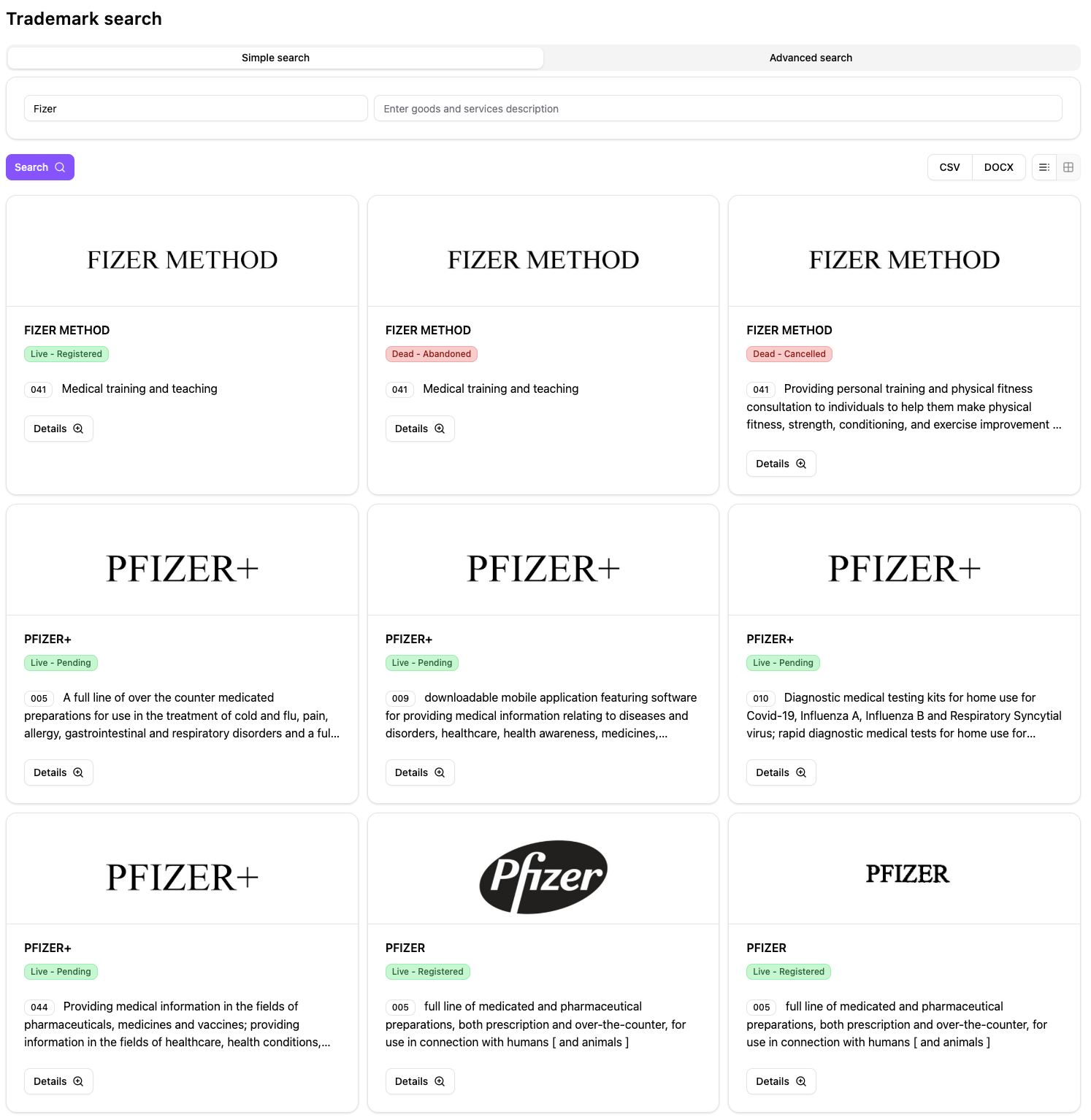 Fizer search